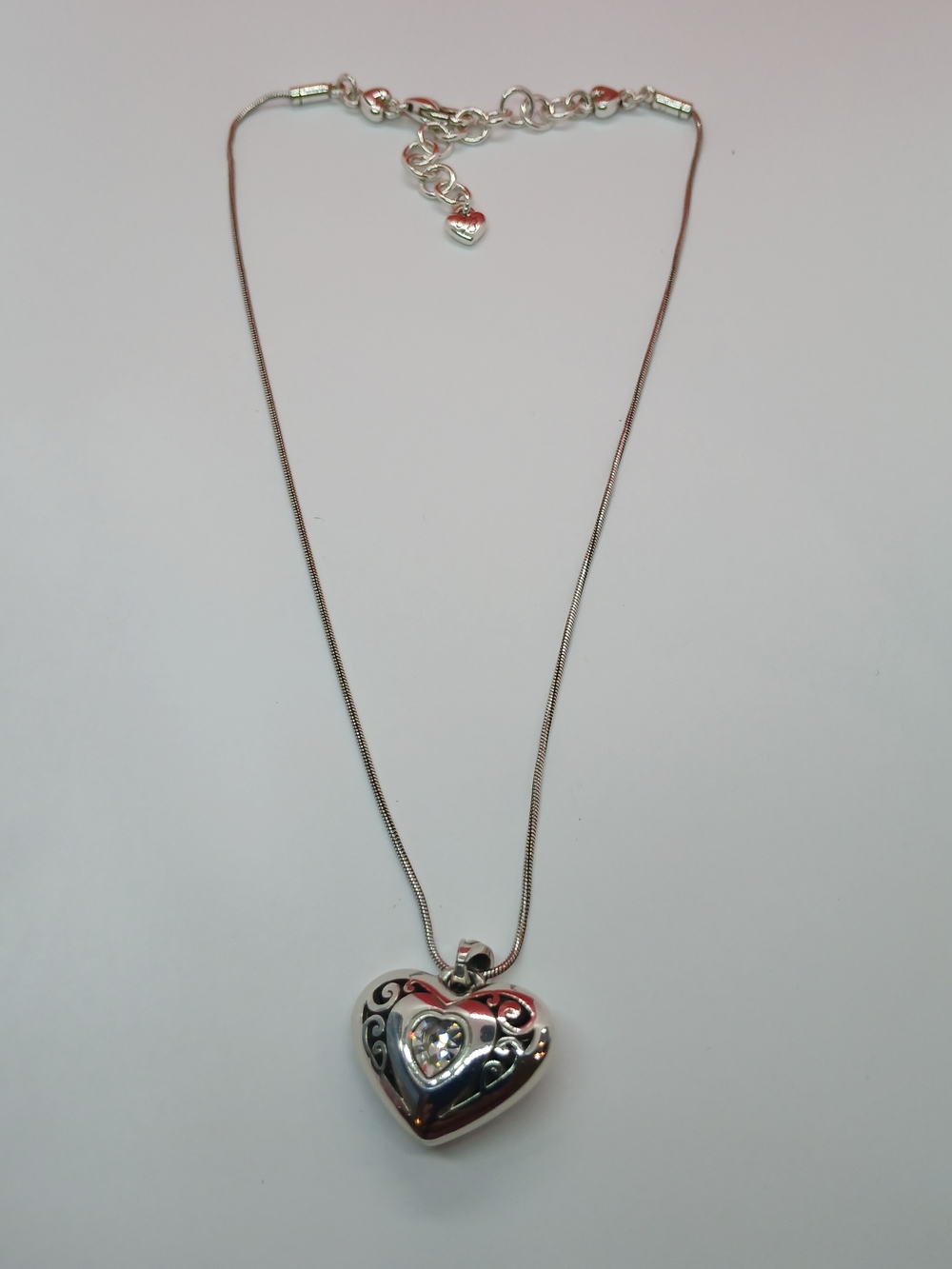 BRIGHTON Divinity Heart Reversible Necklace RETIRED Sz 18"